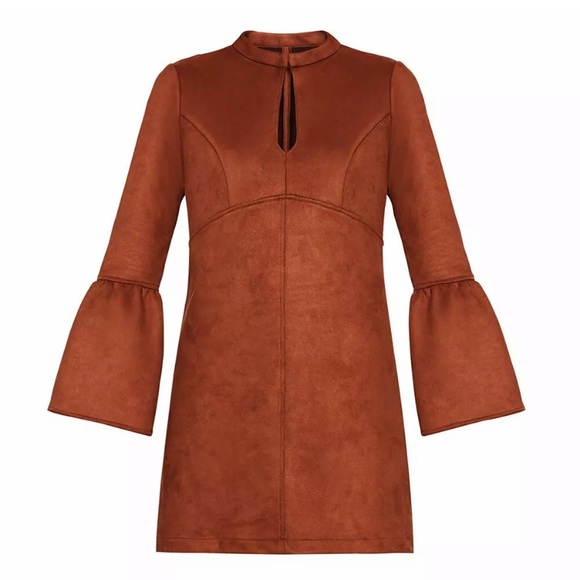 BCBG Maxazria Womens Bell-Sleeve Cinnamon - Picture 5 of 8